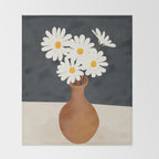 Flowers in a Vase 02 Throw Blanket Gallery Image 2