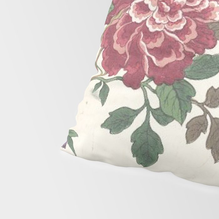 18th Century Chinoiserie Magpie Ivory Peony Garden Pillow Sham Gallery Image 4