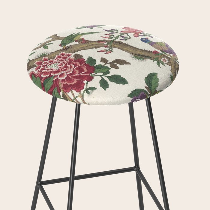 18th Century Chinoiserie Magpie Ivory Peony Garden Stool Gallery Image 2