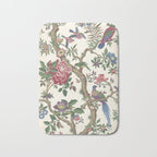 18th Century Chinoiserie Magpie Ivory Peony Garden Bath Mat Gallery Image 1