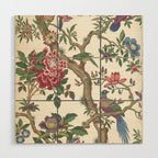 18th Century Chinoiserie Magpie Ivory Peony Garden Wood Wall Art Gallery Image 1