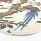 18th Century Chinoiserie Magpie Ivory Peony Garden Bath Mat Gallery Image 3