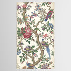 18th Century Chinoiserie Magpie Ivory Peony Garden Tablecloth Gallery Image 2