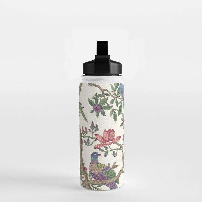 18th Century Chinoiserie Magpie Ivory Peony Garden Water Bottle Gallery Image 2