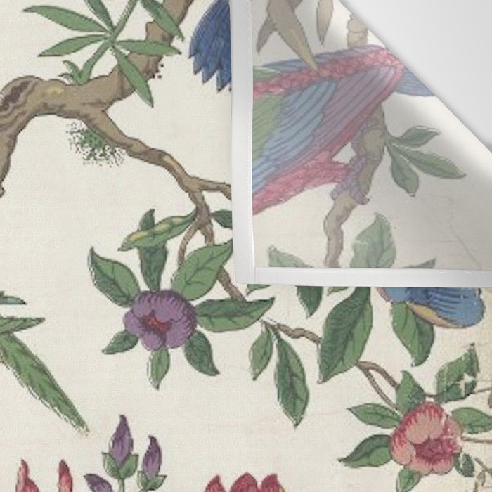 18th Century Chinoiserie Magpie Ivory Peony Garden Wall Tapestry Gallery Image 3