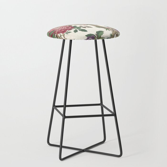 18th Century Chinoiserie Magpie Ivory Peony Garden Stool Gallery Image 1