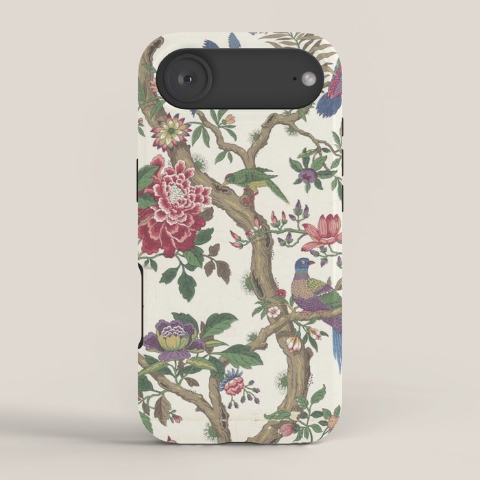 18th Century Chinoiserie Magpie Ivory Peony Garden iPhone Case Gallery Image 2