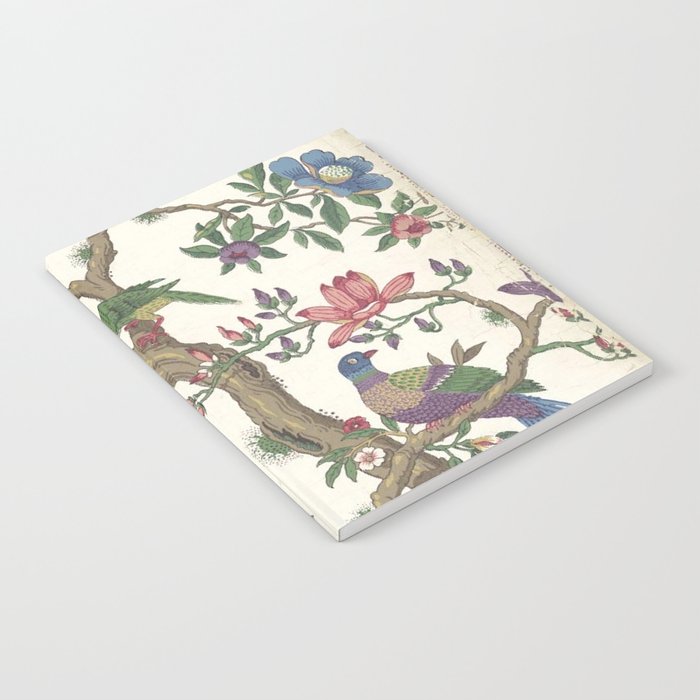 18th Century Chinoiserie Magpie Ivory Peony Garden Notebook Gallery Image 1