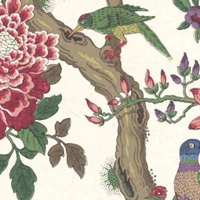 18th Century Chinoiserie Magpie Ivory Peony Garden Coffee Mug Gallery Image 2