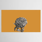 Peony Flower Vintage Modern Botanical Floral Illustration on Butterscotch  Tablecloth Gallery Image 2