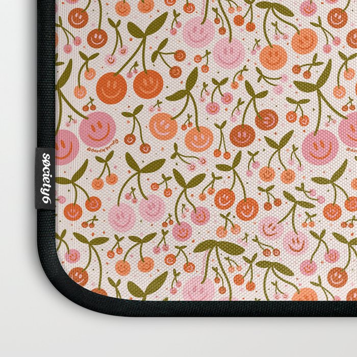 Happy Cherry Print Laptop Sleeve Gallery Image 3