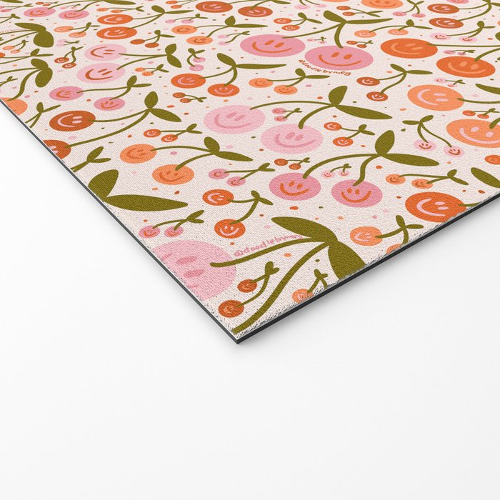 Happy Cherry Print Welcome Mat Gallery Image 2
