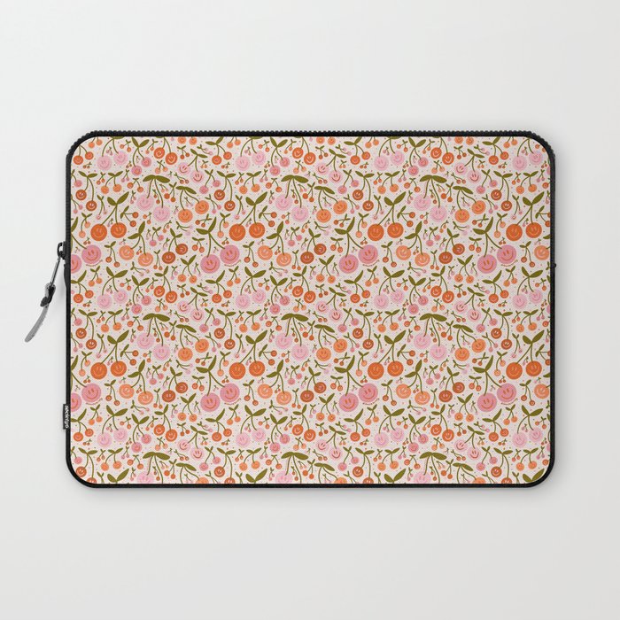Happy Cherry Print Laptop Sleeve Gallery Image 1