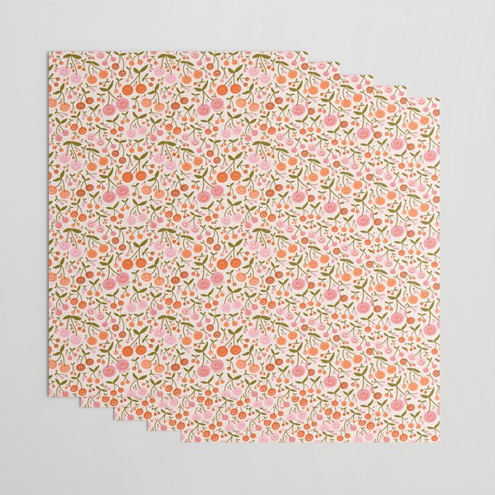 Happy Cherry Print Wrapping Paper Gallery Image 3