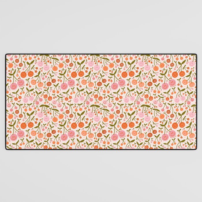 Happy Cherry Print Desk Mat Gallery Image 3