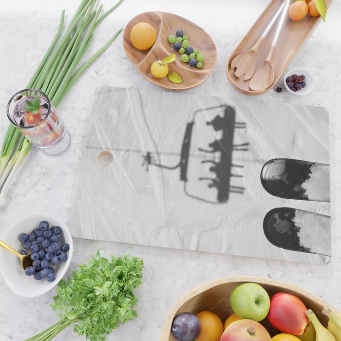 Ski Lift Shadows Cutting Board Gallery Image 2