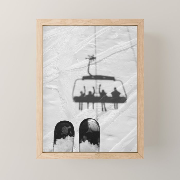 Ski Lift Shadows Mini Art Print Gallery Image 1