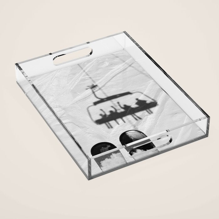 Ski Lift Shadows Acrylic Tray Gallery Image 1