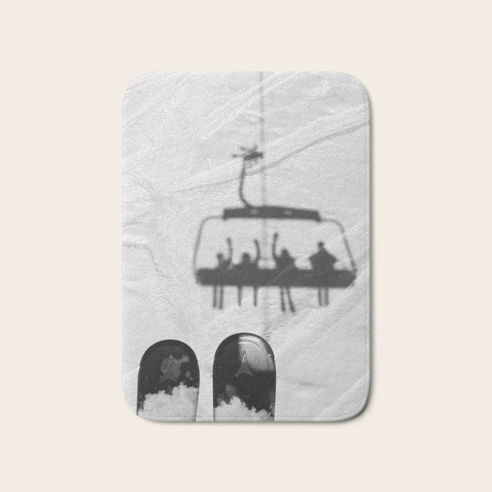 Ski Lift Shadows Bath Mat Gallery Image 1