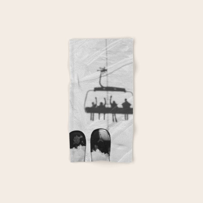 Ski Lift Shadows Bath Towel Gallery Image 1