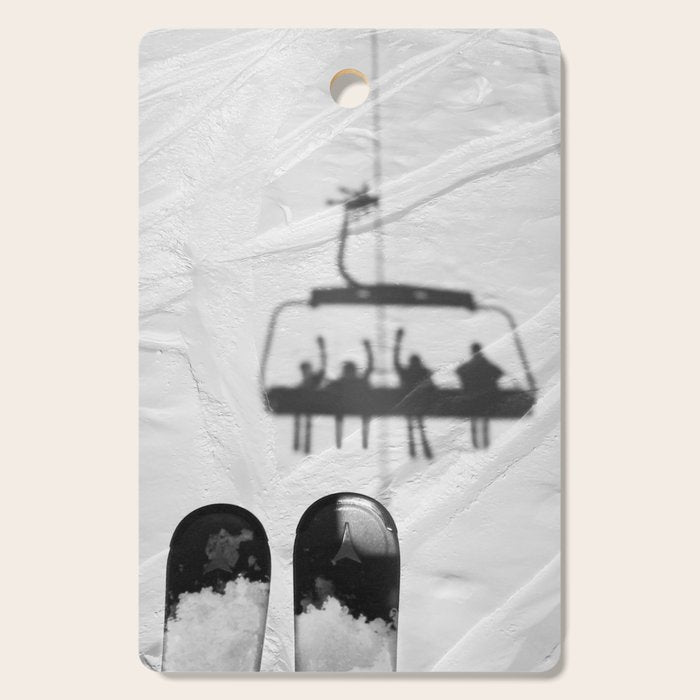 Ski Lift Shadows Cutting Board Gallery Image 1