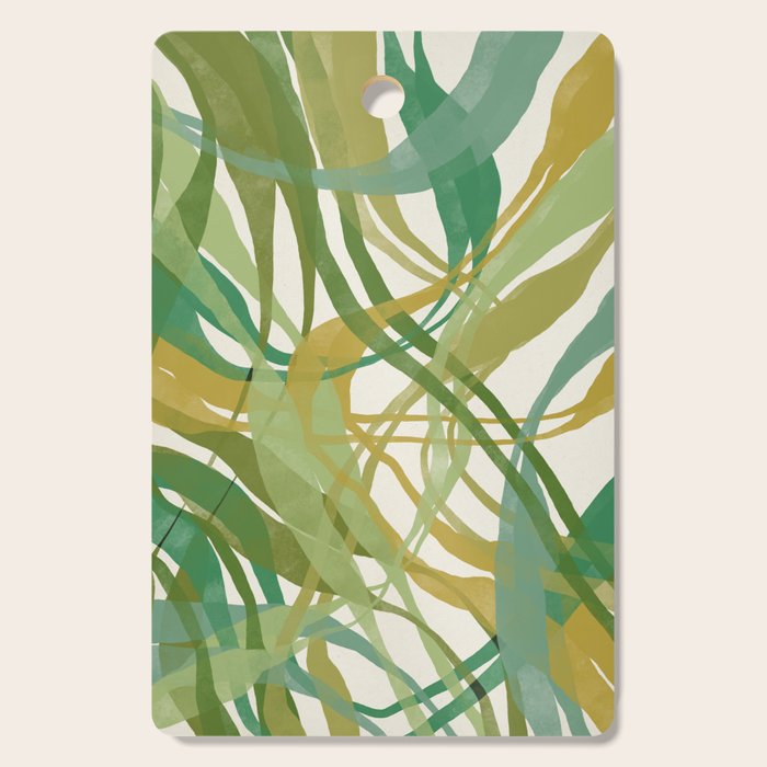 Green Twist - Modern Art Print Cutting Board Gallery Image 1