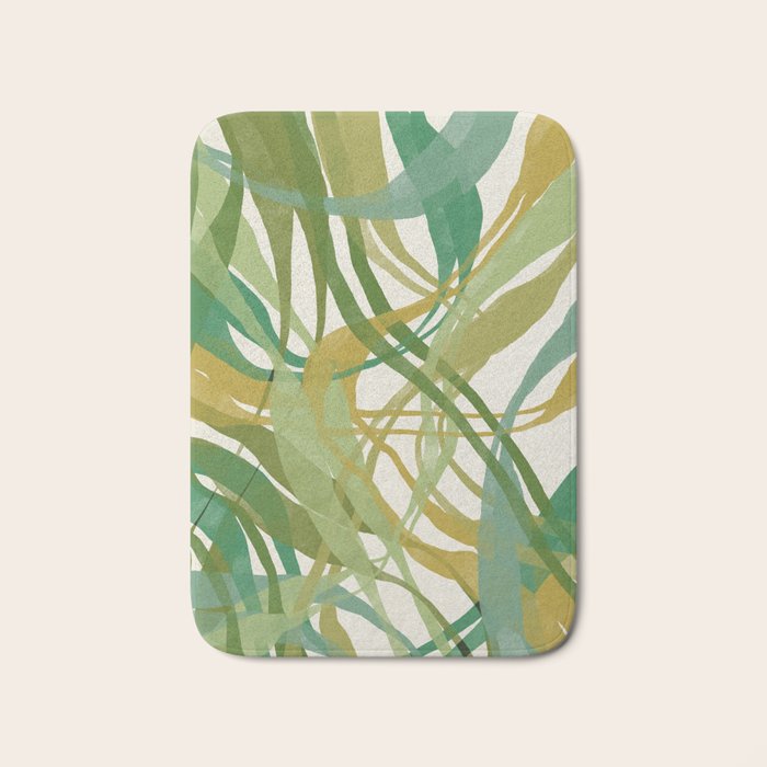 Green Twist - Modern Art Print Bath Mat Gallery Image 1