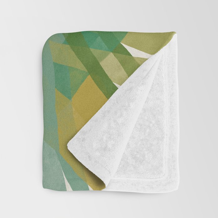 Green Twist - Modern Art Print Throw Blanket Gallery Image 3