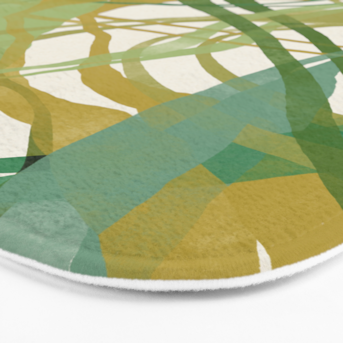 Green Twist - Modern Art Print Bath Mat Gallery Image 3