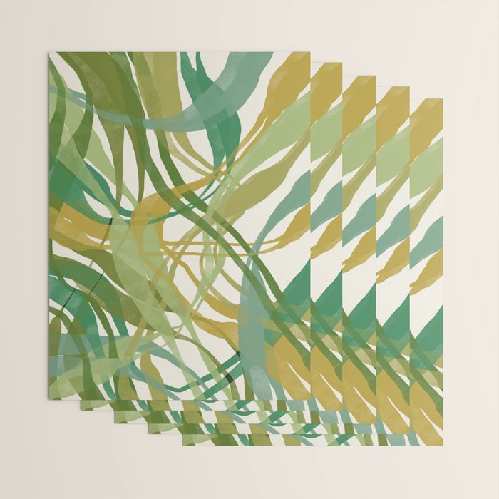 Green Twist - Modern Art Print Wrapping Paper Gallery Image 3