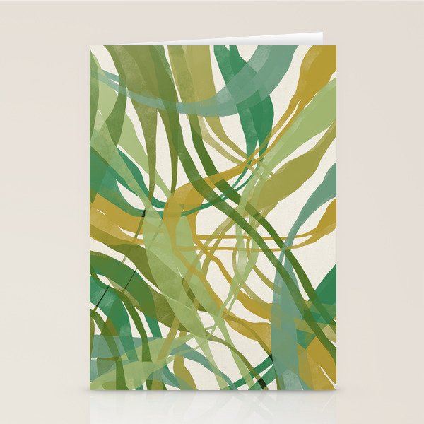 Green Twist - Modern Art Print Stationery Card Gallery Image 1