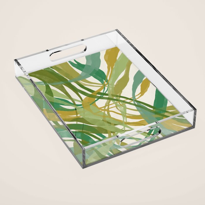 Green Twist - Modern Art Print Acrylic Tray Gallery Image 1