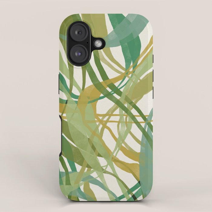 Green Twist - Modern Art Print iPhone Case Gallery Image 1