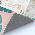 Modern Bohemian Morning Newspaper | Tropical Banana Leaves Palm Watercolor | Boho Woman & Decor Rug Gallery Image 4