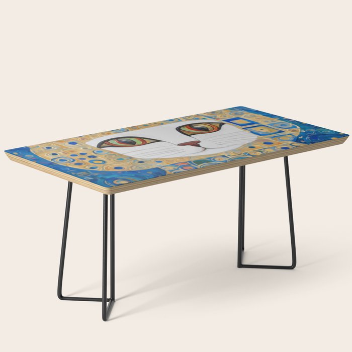Klimt Space Cat in Blue and Gold Coffee Table Gallery Image 1