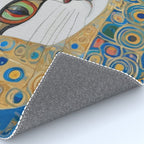 Klimt Space Cat in Blue and Gold Rug Gallery Image 4