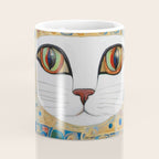 Klimt Space Cat in Blue and Gold Coffee Mug Gallery Image 4