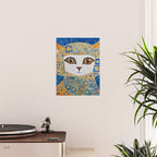 Klimt Space Cat in Blue and Gold Poster Gallery Image 2