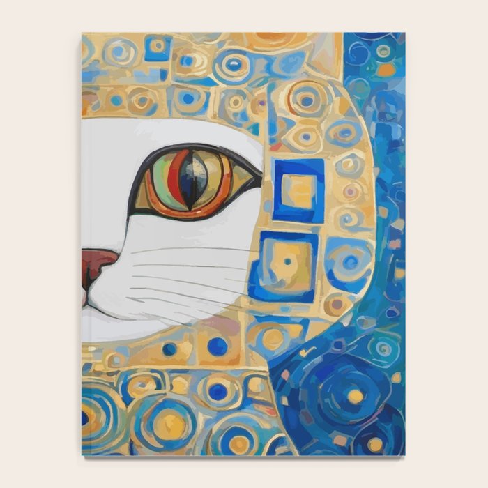 Klimt Space Cat in Blue and Gold Notebook Gallery Image 4