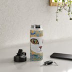 Klimt Space Cat in Blue and Gold Water Bottle Gallery Image 4