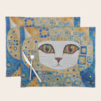 Klimt Space Cat in Blue and Gold Placemat Gallery Image 1