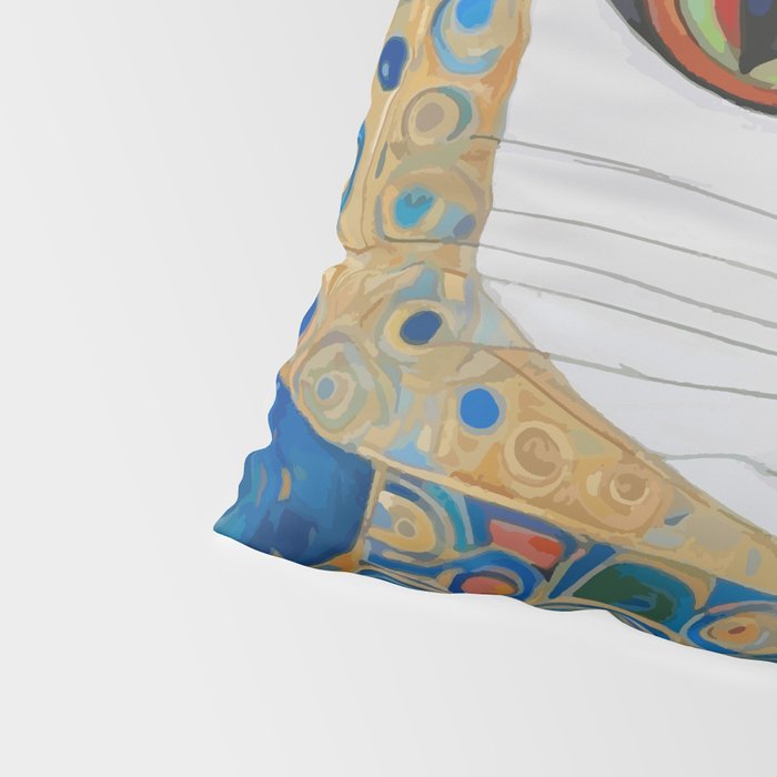Klimt Space Cat in Blue and Gold Pillow Sham Gallery Image 4