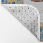 Klimt Space Cat in Blue and Gold Bath Mat Gallery Image 2