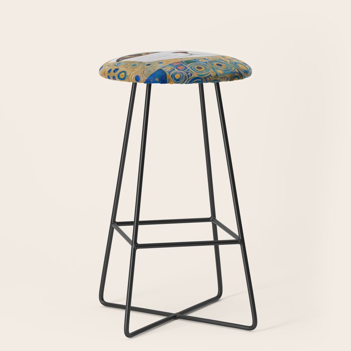 Klimt Space Cat in Blue and Gold Stool Gallery Image 1