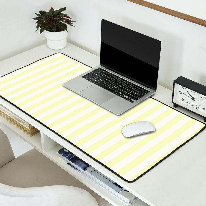 Melo Yellow Stripe Desk Mat Gallery Image 2
