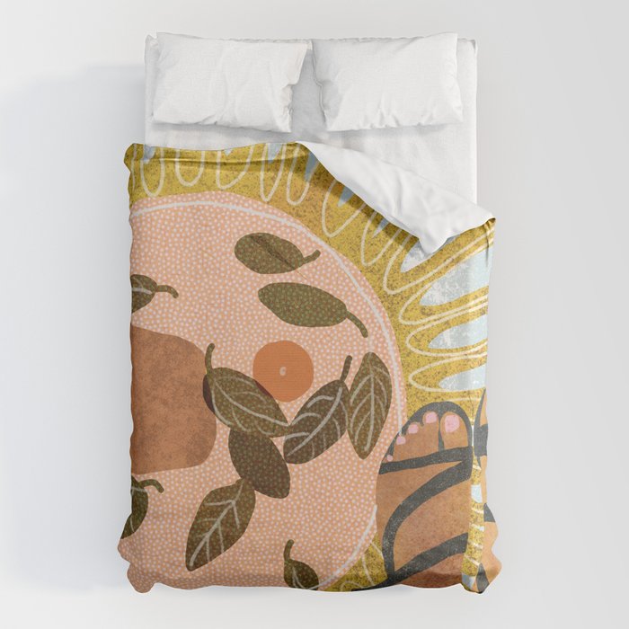 Malaga Orange Duvet Cover Gallery Image 1