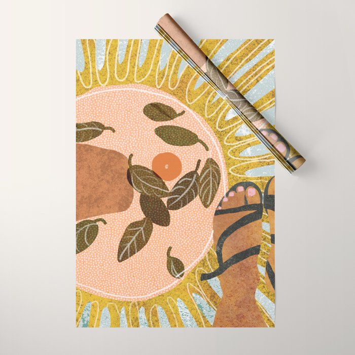 Malaga Orange Wrapping Paper Gallery Image 1