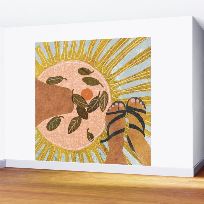 Malaga Orange Wall Mural Gallery Image 2