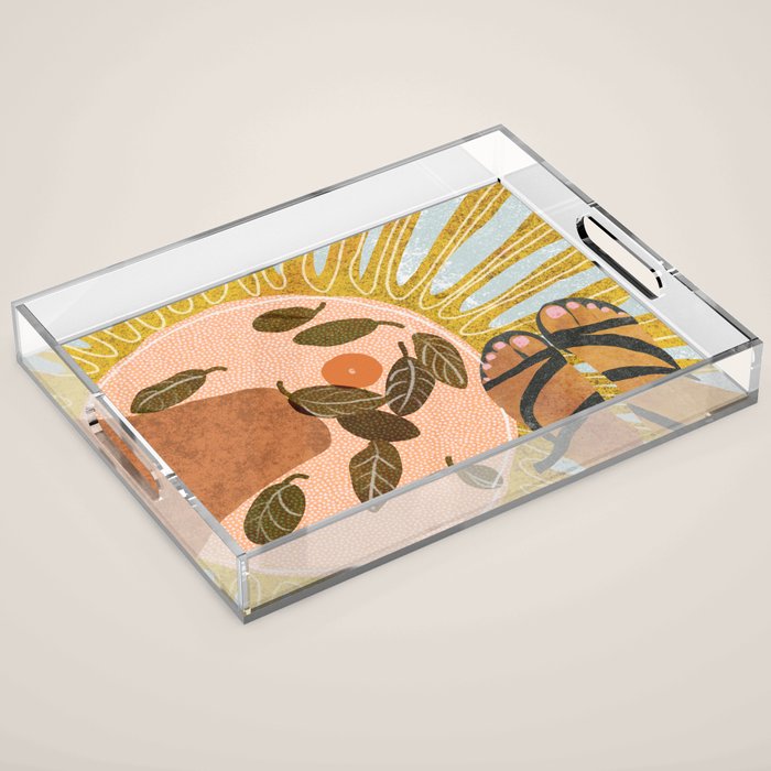 Malaga Orange Acrylic Tray Gallery Image 1
