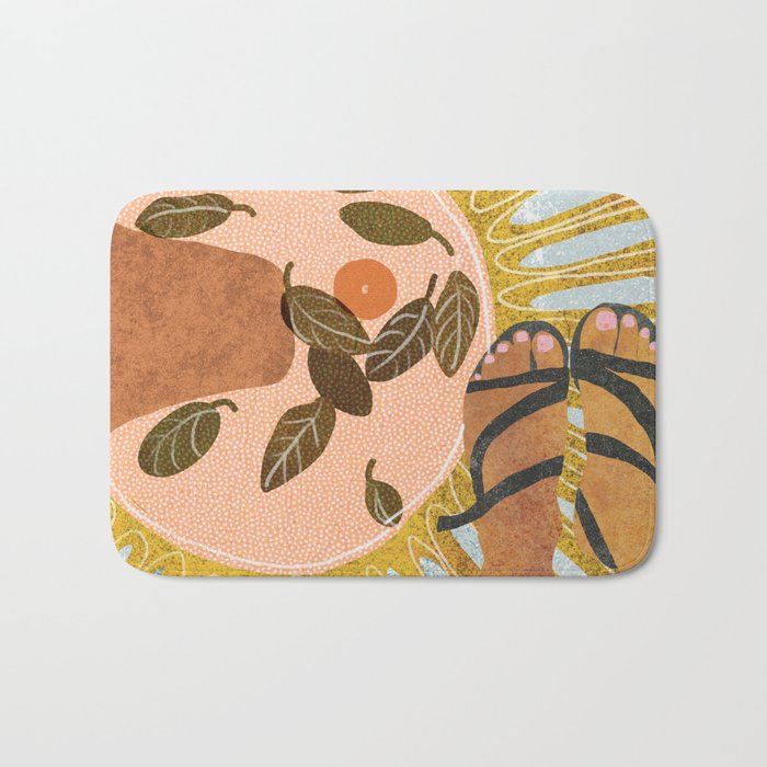 Malaga Orange Bath Mat Gallery Image 1